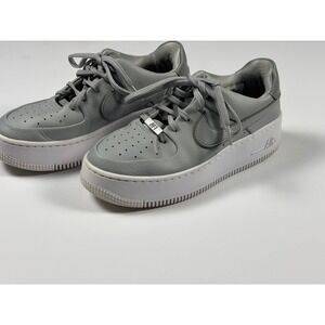 Nike Air Force 1‎ Low Platform Grey Women's Size 7 AF1 Chunky Sneakers